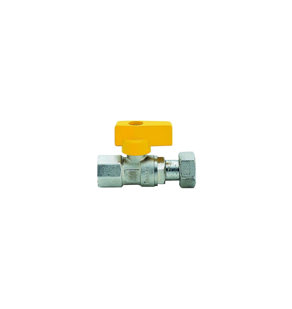 RUBINETTO A SFERA PER GAS DIRITTO FEMMINA 1/2" x 3/4" DN 15x20