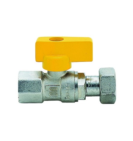 RUBINETTO A SFERA PER GAS DIRITTO FEMMINA 1/2" x 3/4" DN 15x20