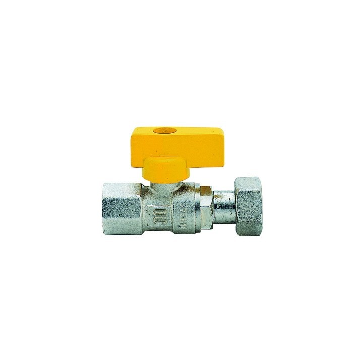 RUBINETTO A SFERA PER GAS DIRITTO FEMMINA 1/2" x 3/4" DN 15x20