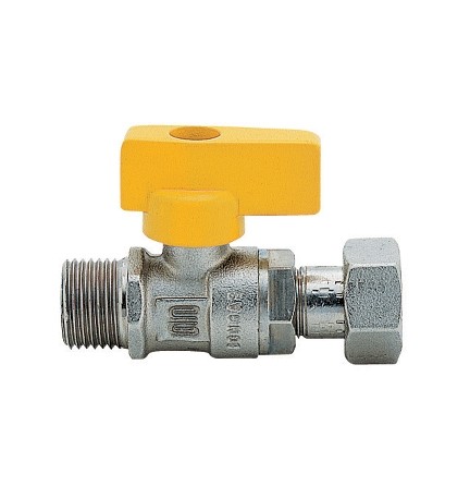 RUBINETTO A SFERA PER GAS DIRITTO MASCHIO 1/2" x 1/2" DN 15