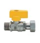 RUBINETTO A SFERA PER GAS DIRITTO MASCHIO 1/2" x 1/2" DN 15