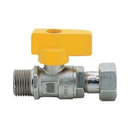 RUBINETTO A SFERA PER GAS DIRITTO MASCHIO 1/2" x 3/4" DN 15x20