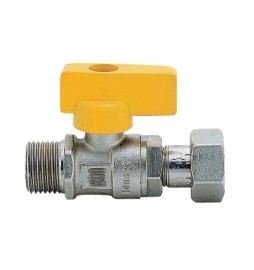 RUBINETTO A SFERA PER GAS DIRITTO MASCHIO 1/2" x 3/4" DN 15x20