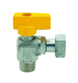 RUBINETTO A SFERA PER GAS A SQUADRA MASCHIO 1/2" x 1/2" DN 15