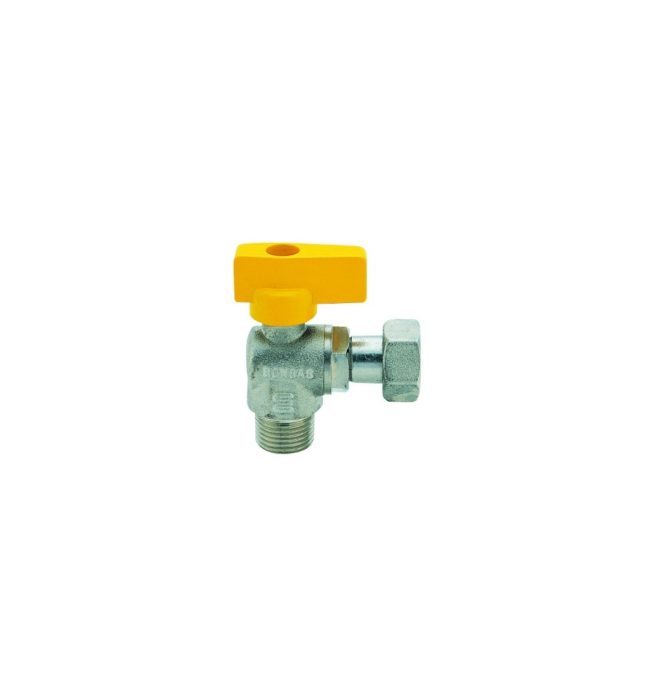 RUBINETTO A SFERA PER GAS A SQUADRA MASCHIO 1/2" x 1/2" DN 15