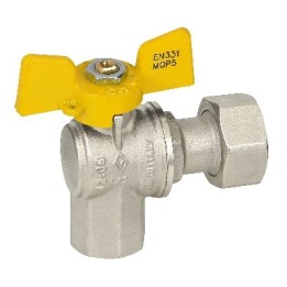 VALVOLA A SFERA GAS FEMMINA / DADO MOBILE 3/4" x 3/4" DN 15