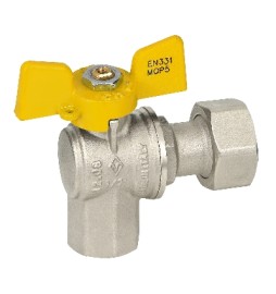 VALVOLA A SFERA GAS FEMMINA / DADO MOBILE 3/4" x 3/4" DN 15
