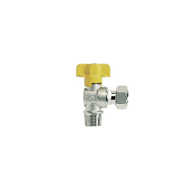 RUBINETTO GAS SQUADRA M CON BOCCHETTONE 1/2" x 1/2" DN 10