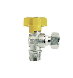 RUBINETTO GAS SQUADRA M CON BOCCHETTONE 3/4 x 3/4 Linea Pesante