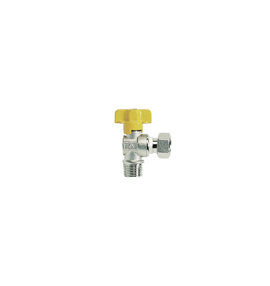RUBINETTO GAS SQUADRA M CON BOCCHETTONE 3/4 x 3/4 Linea Pesante