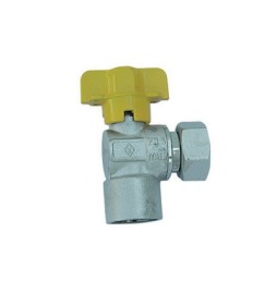 RUBINETTO GAS SQUADRA F CON BOCCHETTONE 1/2" x 1/2" DN 10