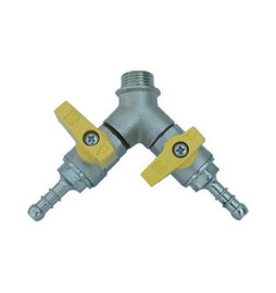 BOLLA MASCHIO CON VALVOLA A SFERA PORTAGOMMA 1/2 x 14 Metano DN 15