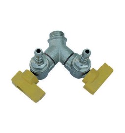 BOLLA MASCHIO 2 RUBINETTI A SQUADRA 1/2 x 0,8 Gpl DN 15