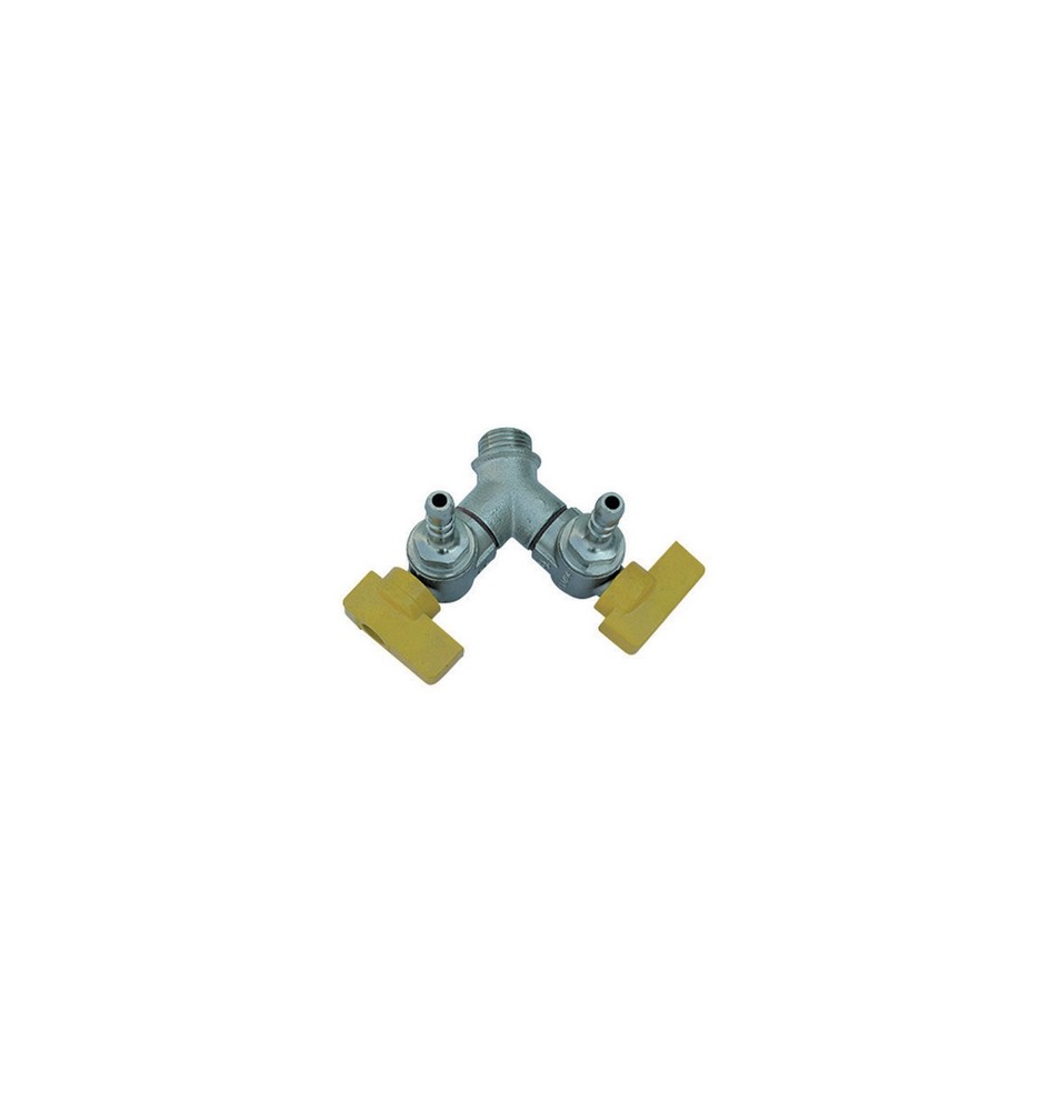 BOLLA MASCHIO 2 RUBINETTI A SQUADRA 1/2 x 0,8 Gpl DN 15