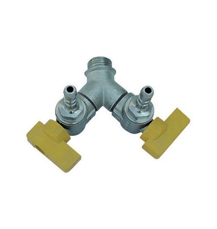 BOLLA MASCHIO 2 RUBINETTI A SQUADRA 1/2 x 0,8 Gpl DN 15