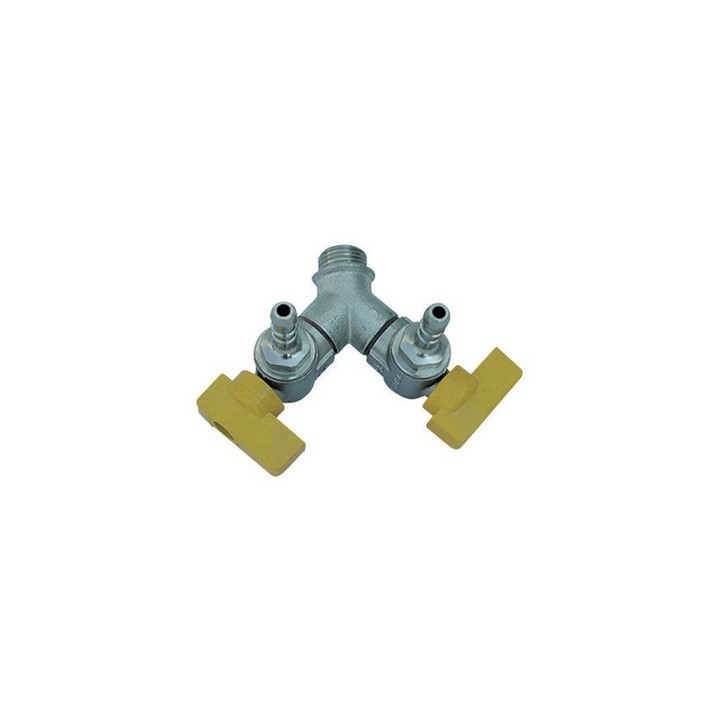 BOLLA MASCHIO 2 RUBINETTI A SQUADRA 1/2 x 13 Metano DN 15