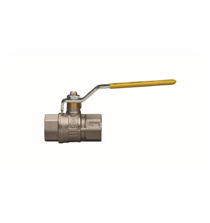 VALVOLA A SFERA PER GAS A PASSAGGIO TOTALE FIL. FF CON LEVA ACCIAIO 1/2" DN 15