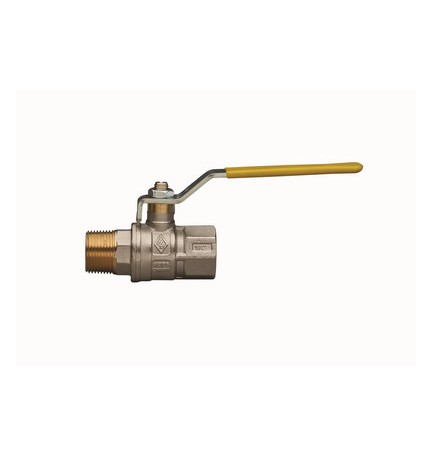 VALVOLA A SFERA PER GAS A PASSAGGIO TOTALE FIL. MF CON LEVA IN ACCIAIO 1"1/4 DN 32