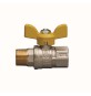 VALVOLA A SFERA PER GAS A PASSAGGIO TOTALE FIL. MF CON FARFALLA 3/4" DN 20