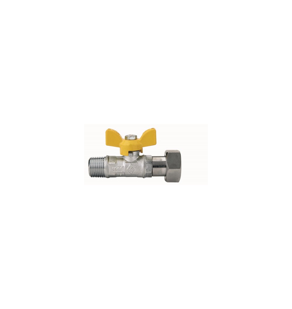 VALVOLA A SFERA PER GAS FILETTATURA MASCHIO CON GIRELLO 1/2" x 3/4"