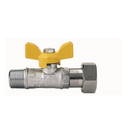 VALVOLA A SFERA PER GAS FILETTATURA MASCHIO CON GIRELLO 1/2" x 3/4"