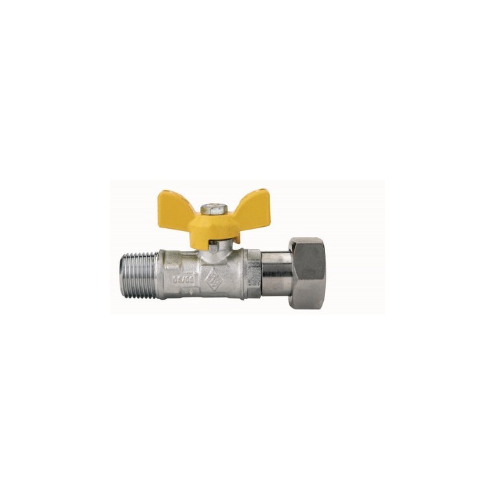 VALVOLA A SFERA PER GAS FILETTATURA MASCHIO CON GIRELLO 1/2" x 3/4"