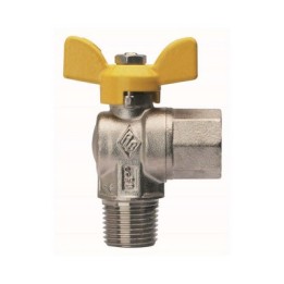 VALVOLA A SFERA PER GAS A SQUADRA FIL M ATTACCO F 1/2" x 1/2" DN 15