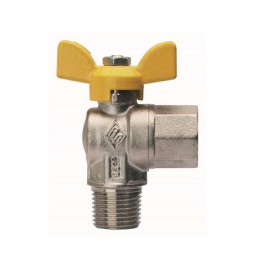 VALVOLA A SFERA PER GAS A SQUADRA FIL M ATTACCO F 1/2" x 1/2" DN 15