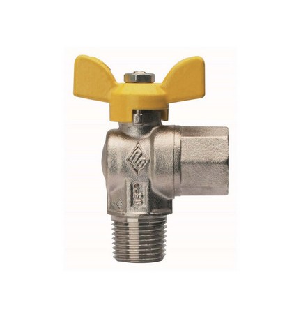 VALVOLA A SFERA PER GAS A SQUADRA FIL M ATTACCO F 1/2" x 1/2" DN 15
