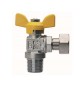 VALVOLA A SFERA PER GAS A SQUADRA FIL MASCHIO CON GIRELLO 1/2" x 3/4" DN 15