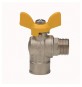 VALVOLA A SFERA PER GAS A SQUADRA FIL. FEMMINA ATT. MASCHIO 1/2" x 1/2" DN 15