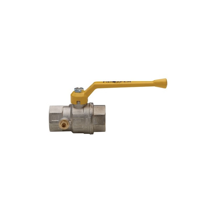 VALVOLA A SFERA PER GAS A PASSAGGIO TOTALE DIRITTA C/PRESA PRESSIONE 1"1/4 DN 32