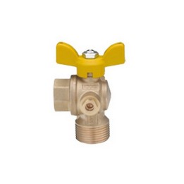 VALVOLA A SFERA PER GAS PASSAGGIO TOTALE A SQUADRA FM CON FARFALLA 3/4" DN 20