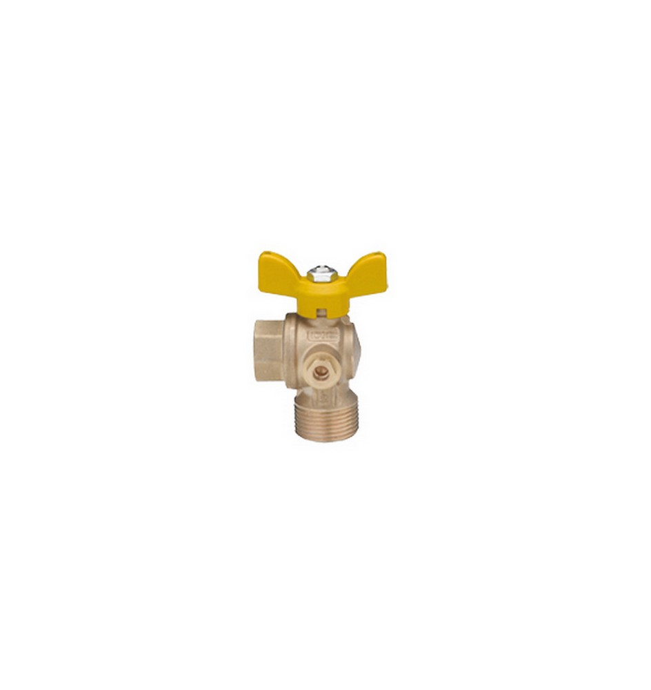 VALVOLA A SFERA PER GAS PASSAGGIO TOTALE A SQUADRA FM CON FARFALLA 3/4" DN 20