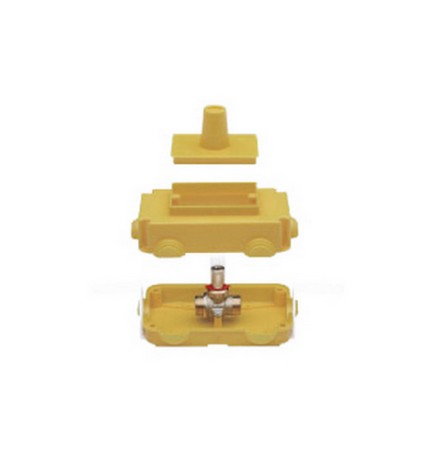 VALVOLA A SFERA GAS CON SCATOLA ISPEZIONABILE DA INCASSO 3/4 x 18 DN 15