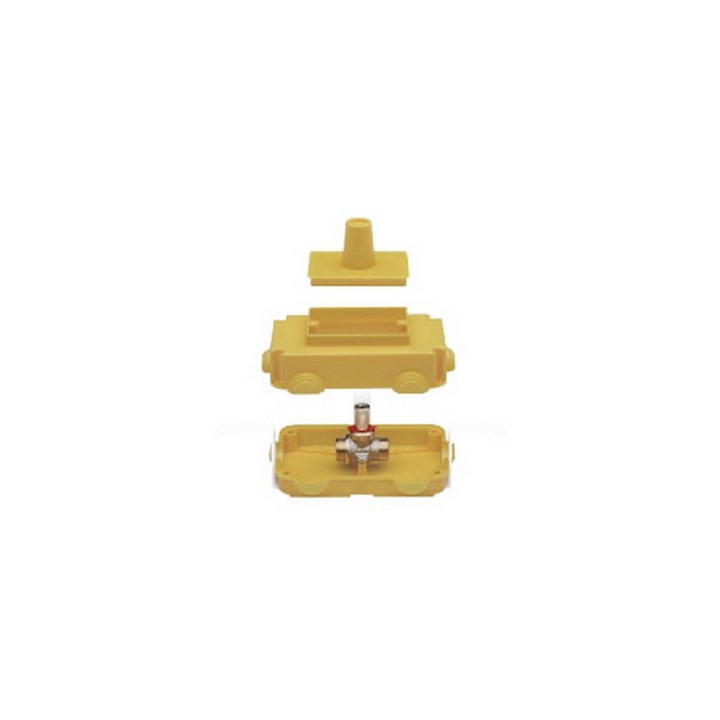 VALVOLA A SFERA GAS CON SCATOLA ISPEZIONABILE DA INCASSO 3/4 x 18 DN 15