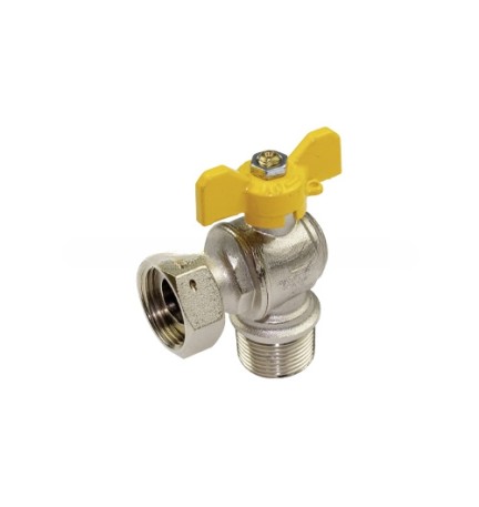 VALVOLA A SFERA A SQUADRA MASCHIO PER GAS CON GIRELLO 1/2" x 3/4"