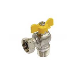 VALVOLA A SFERA A SQUADRA MASCHIO PER GAS CON GIRELLO 3/4"