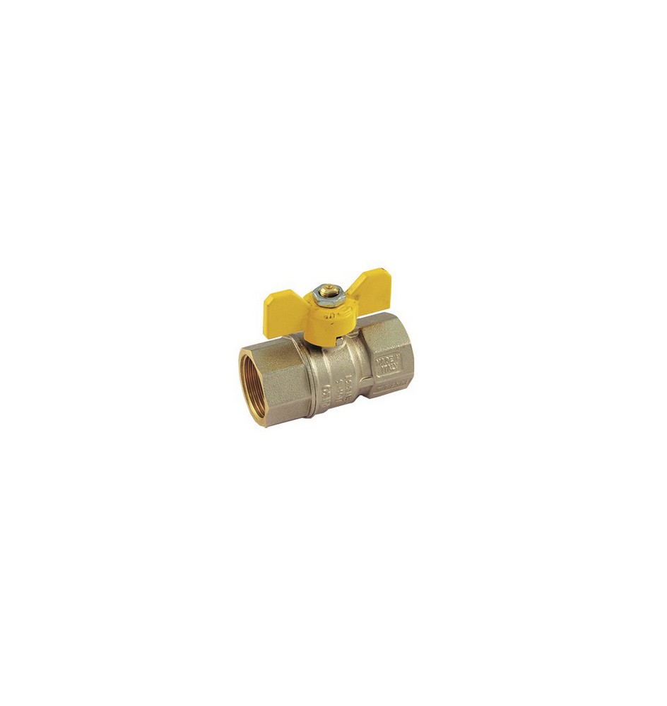 VALVOLA A SFERA PER GAS FF CON LEVA FARFALLA 1" DN 23,5