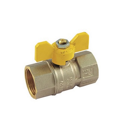 VALVOLA A SFERA PER GAS FF CON LEVA FARFALLA 1" DN 23,5