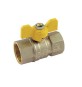 VALVOLA A SFERA PER GAS FF CON LEVA FARFALLA 1"1/4 DN 30