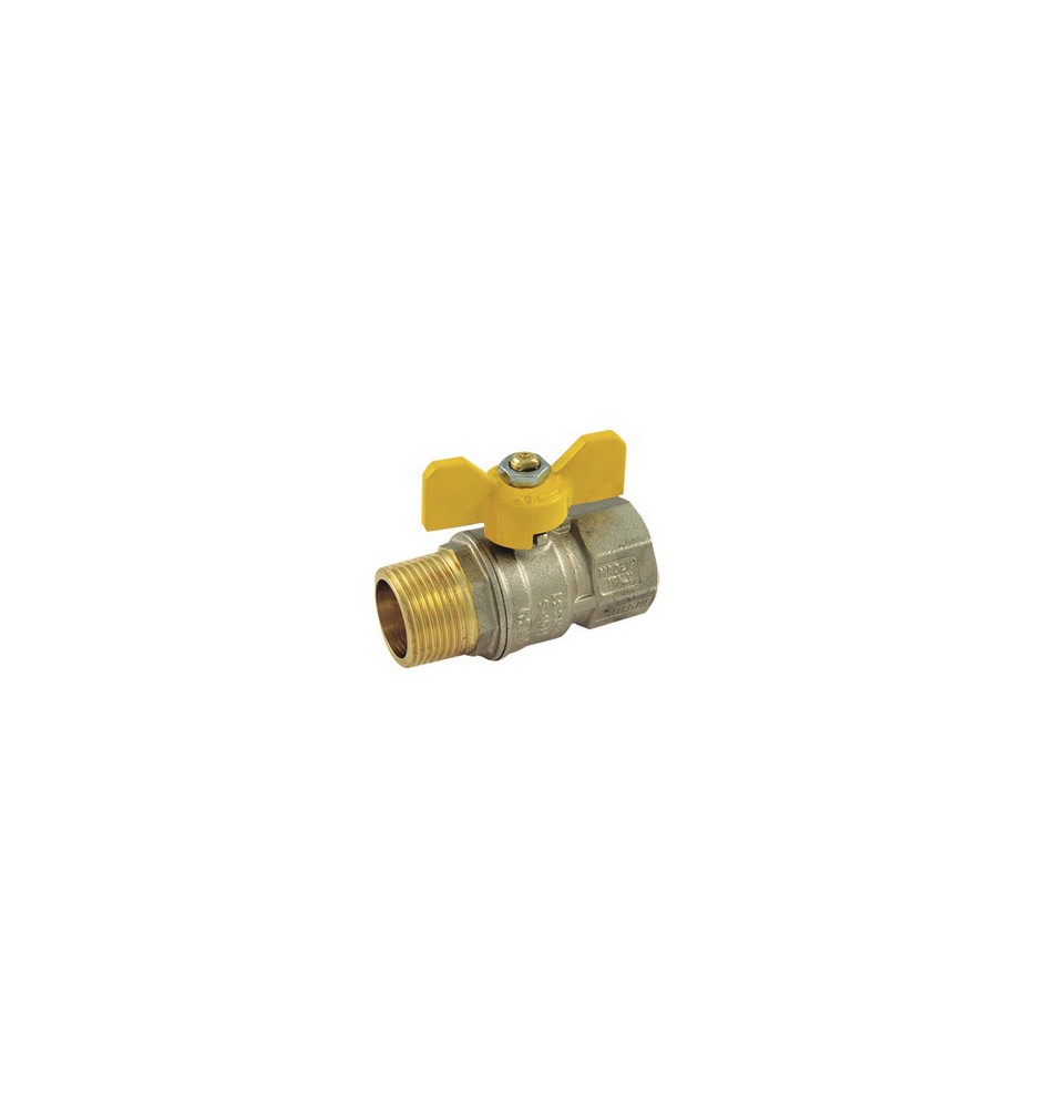VALVOLA A SFERA PER GAS MF CON LEVA FARFALLA 3/4" DN 18
