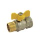 VALVOLA A SFERA PER GAS MF CON LEVA FARFALLA 3/4" DN 18