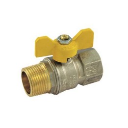 VALVOLA A SFERA PER GAS MF CON LEVA FARFALLA 1" DN 23,5
