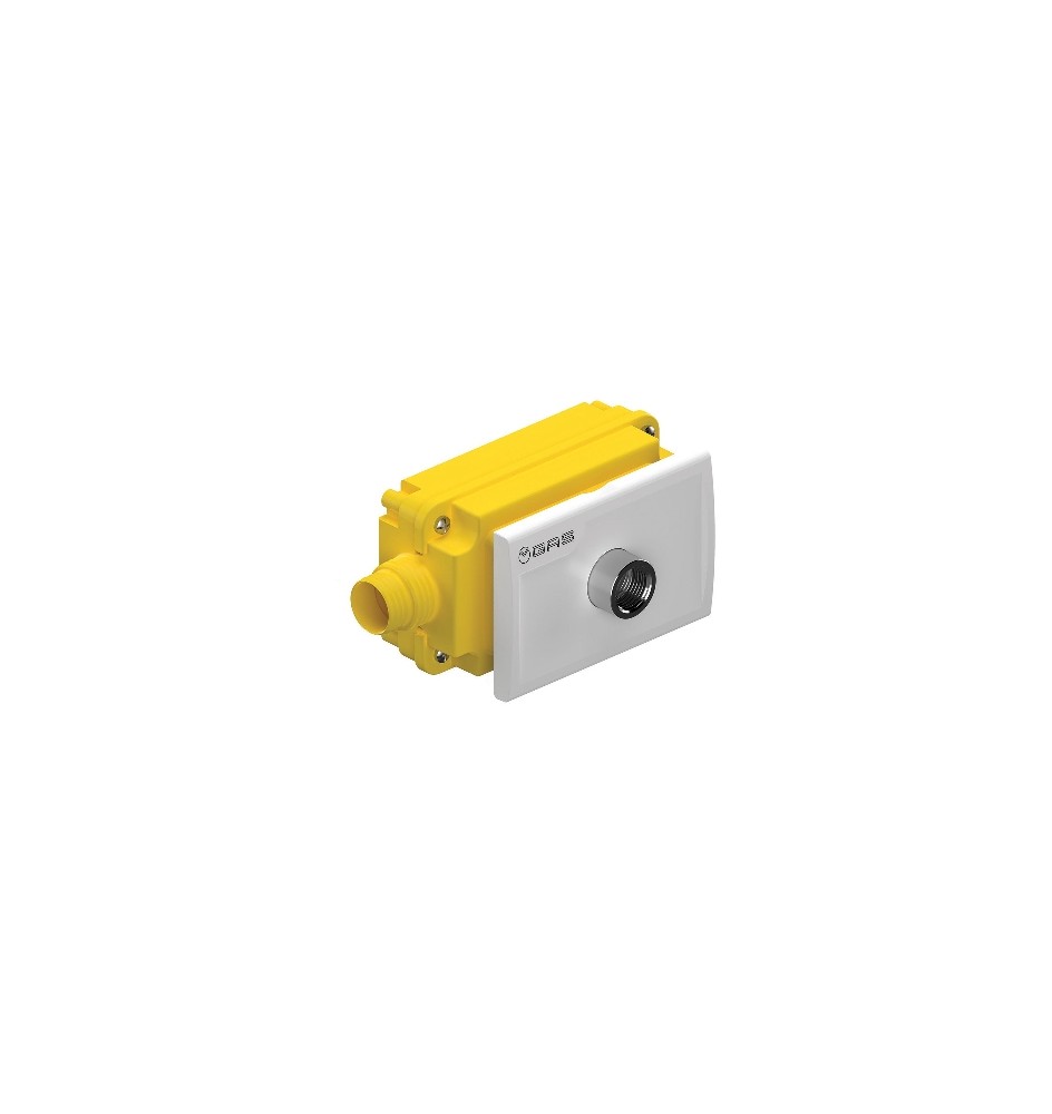 KIT RACC. GAS 90° + PLACCA BIANCA TC 3/4" x F 1/2"