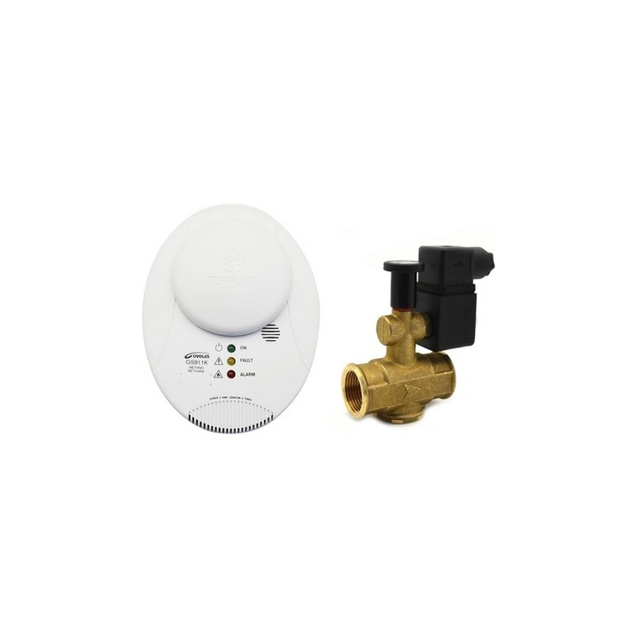 KIT RILEVATORE METANO MOD. 040190 + EV NA 3/4" MOD. 042301 -