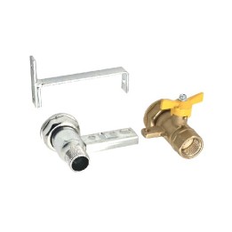 MENSOLA CON VALVOLA PER CONTATORI GAS 1"1/4 3/4" - 3/4"
