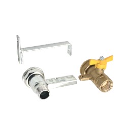 MENSOLA CON VALVOLA PER CONTATORI GAS 1"1/4 3/4" - 3/4"