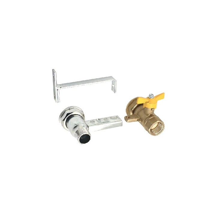 MENSOLA CON VALVOLA PER CONTATORI GAS 1"1/4 3/4" - 3/4"