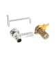 MENSOLA CON VALVOLA PER CONTATORI GAS 1"1/4 3/4" - 3/4"